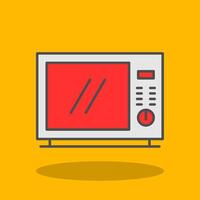 Microwave Filled Shadow Icon vector