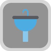 Sinking Flat Round Corner Icon vector