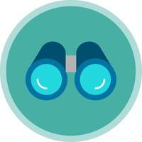 Binoculars Flat Multi Circle Icon vector