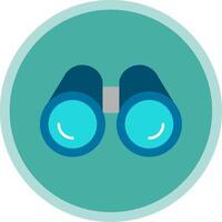 Binoculars Flat Multi Circle Icon vector