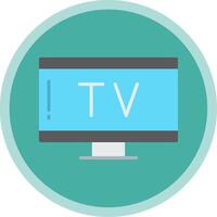 Tv Flat Multi Circle Icon vector