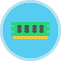 Ram Flat Multi Circle Icon vector