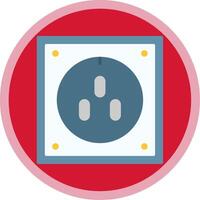 Socket Flat Multi Circle Icon vector