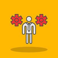 Business People Filled Shadow Icon vector