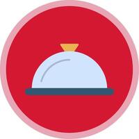 Serving Dish Flat Multi Circle Icon vector