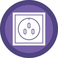 Socket Glyph Multi Circle Icon vector