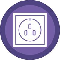 Socket Glyph Multi Circle Icon vector