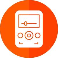 Audio Player Glyph Red Circle Icon vector