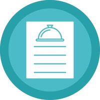 Recipe Glyph Multi Circle Icon vector