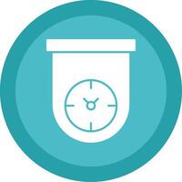 Kitchen Timer Glyph Multi Circle Icon vector