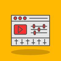 Editor Filled Shadow Icon vector