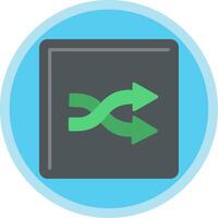 Shuffle Flat Multi Circle Icon vector
