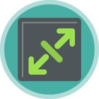 Expand Flat Multi Circle Icon vector