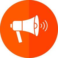 Megaphone Glyph Red Circle Icon vector