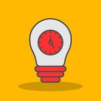 Time Management Filled Shadow Icon vector