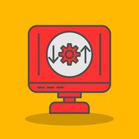 Process Filled Shadow Icon vector