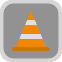 Cone Flat Round Corner Icon vector