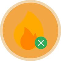 No Fire Flat Multi Circle Icon vector