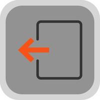 Exit Door Flat Round Corner Icon vector