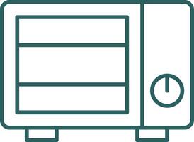 Oven Line Gradient Round Corner Icon vector