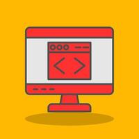 Web Filled Shadow Icon vector