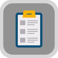 Checklist Flat Round Corner Icon vector