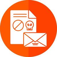 Spam Glyph Red Circle Icon vector