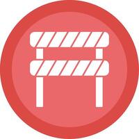 Road Block Glyph Multi Circle Icon vector