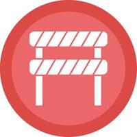 Road Block Glyph Multi Circle Icon vector