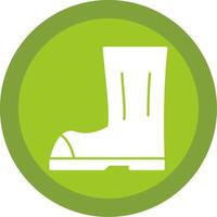 Boot Glyph Multi Circle Icon vector