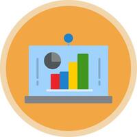 Analytics Flat Multi Circle Icon vector