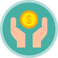 Charity Flat Multi Circle Icon vector