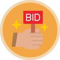 Bid Flat Multi Circle Icon vector