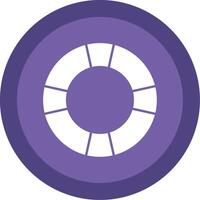 Life Saver Glyph Multi Circle Icon vector