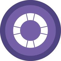 Life Saver Glyph Multi Circle Icon vector