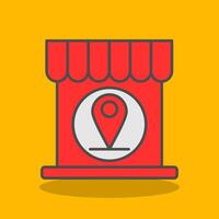 Adress Filled Shadow Icon vector