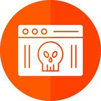 Webpage Glyph Red Circle Icon vector