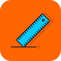 Ruler Filled Orange background Icon vector