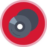 Compact Disk Flat Multi Circle Icon vector