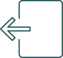 Exit Door Line Gradient Round Corner Icon vector