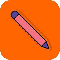 Pencil Filled Orange background Icon vector