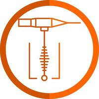 Welding Line Orange Circle Icon vector