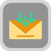 correo electrónico plano redondo esquina icono vector