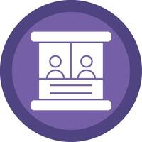 Ticket Box Glyph Multi Circle Icon vector