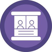 Ticket Box Glyph Multi Circle Icon vector