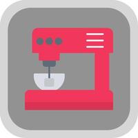 Electric Mixer Flat Round Corner Icon vector