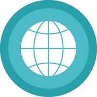 Worldwide Glyph Multi Circle Icon vector