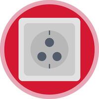 Wall Socket Flat Multi Circle Icon vector