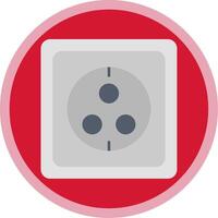 Wall Socket Flat Multi Circle Icon vector