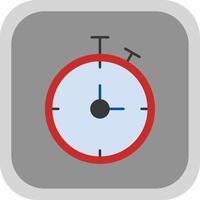 Chronometer Flat Round Corner Icon vector